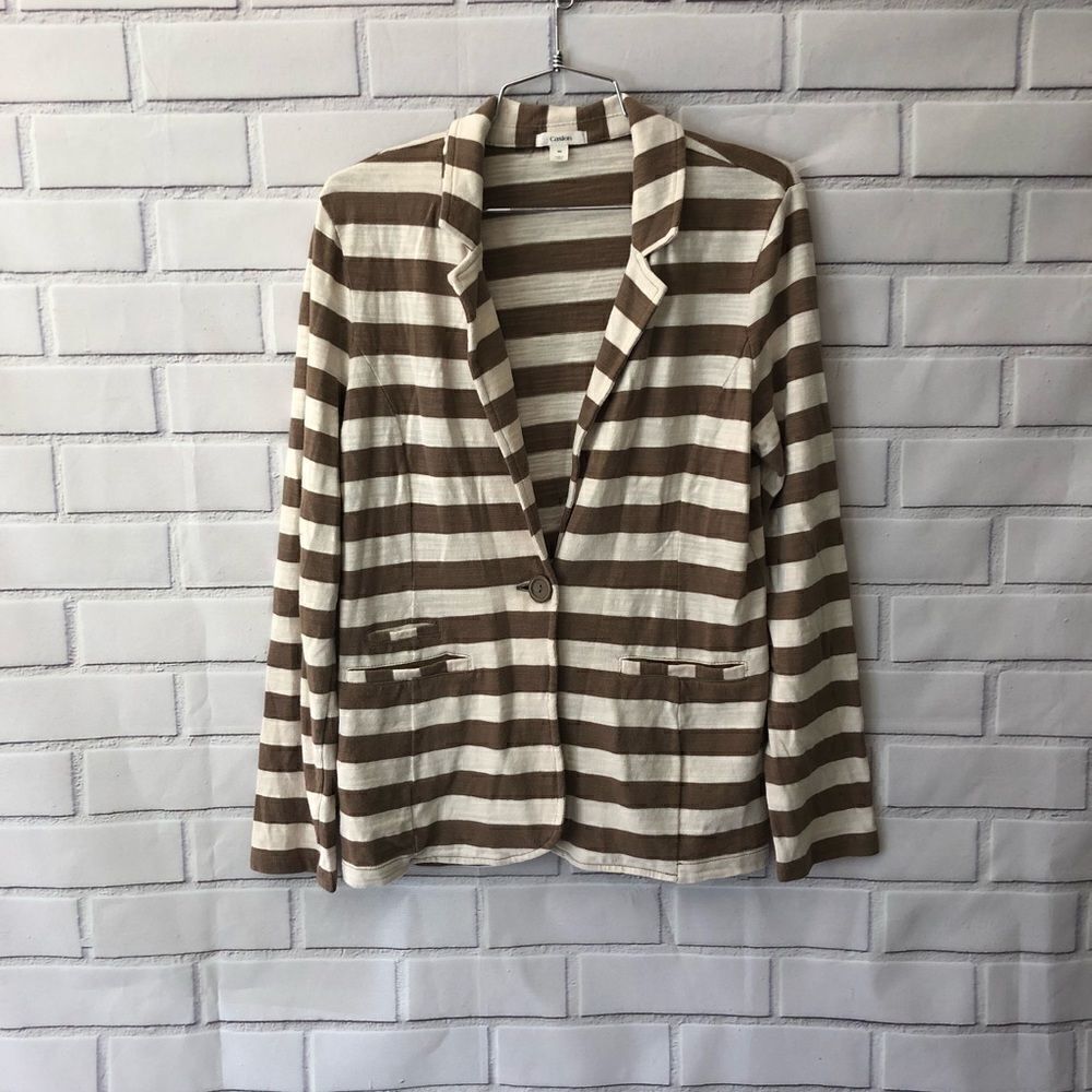 Caslon Striped Unstructured Blazer